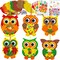 24 Sets Fall Craft Kits Autumn Crafts DIY Fall Owl Ornaments Decorations